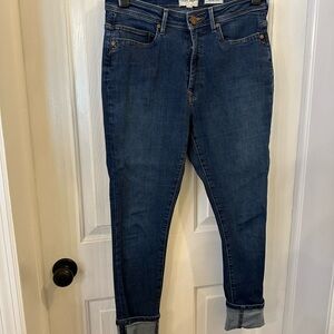 Lola High Rise Blue Jeans with Tapered Leg
